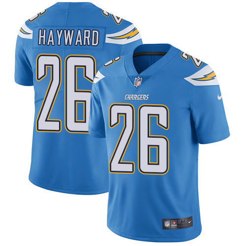 Nike Chargers #26 Casey Hayward Electric Blue Alternate Men's Stitched NFL Vapor Untouchable Limited Jersey - Click Image to Close